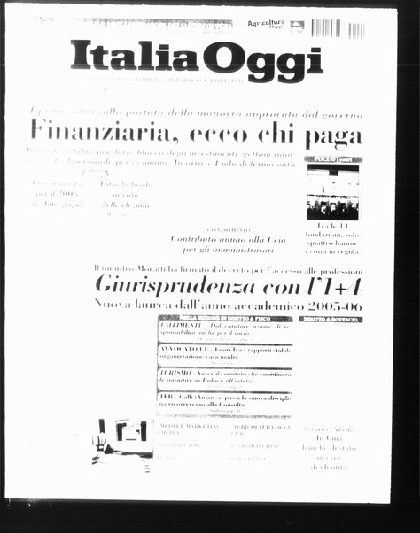 Italia oggi : quotidiano di economia finanza e politica